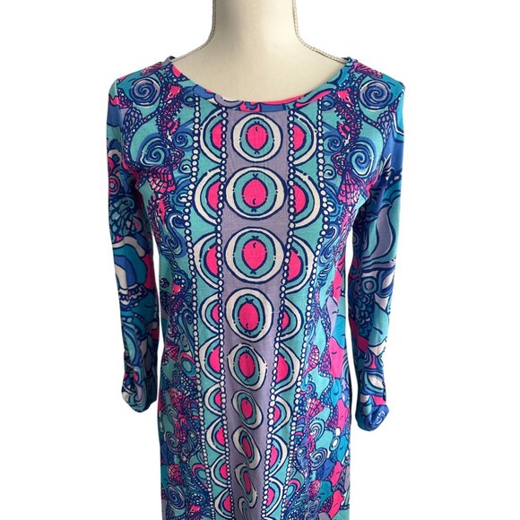 LILLY PULITZER Shell Print Shift Dress Size XS - Picture 2 of 9